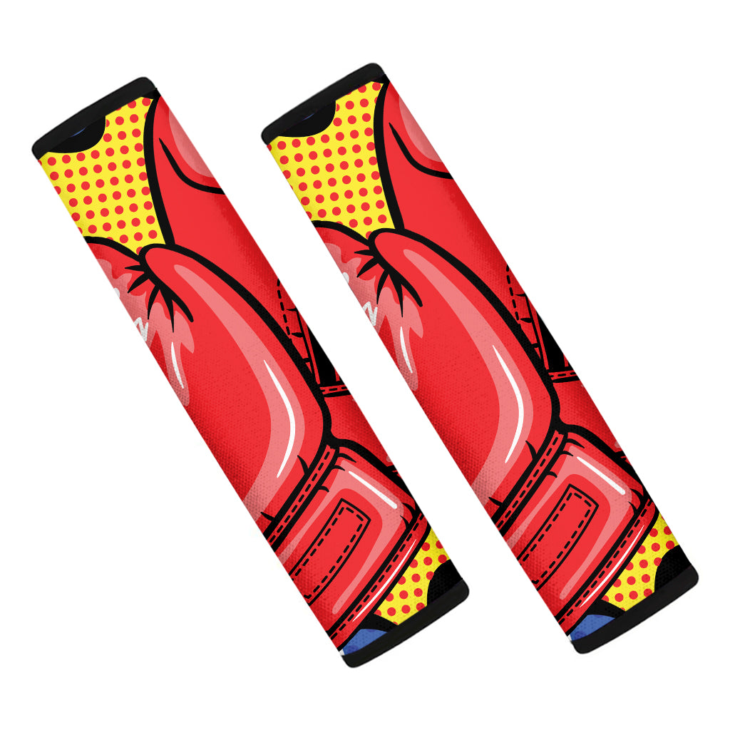 Pop Art Boxing Gloves Print Car Seat Belt Covers