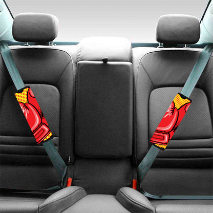 Pop Art Boxing Gloves Print Car Seat Belt Covers