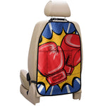 Pop Art Boxing Gloves Print Car Seat Organizers