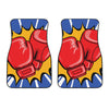 Pop Art Boxing Gloves Print Front Car Floor Mats