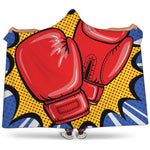 Pop Art Boxing Gloves Print Hooded Blanket