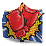 Pop Art Boxing Gloves Print Hooded Blanket
