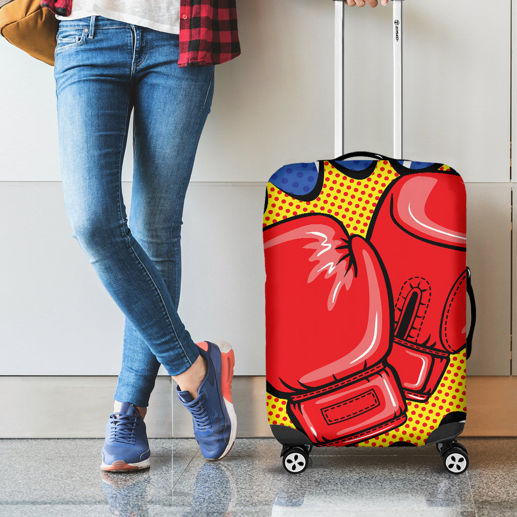 Pop Art Boxing Gloves Print Luggage Cover