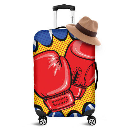 Pop Art Boxing Gloves Print Luggage Cover
