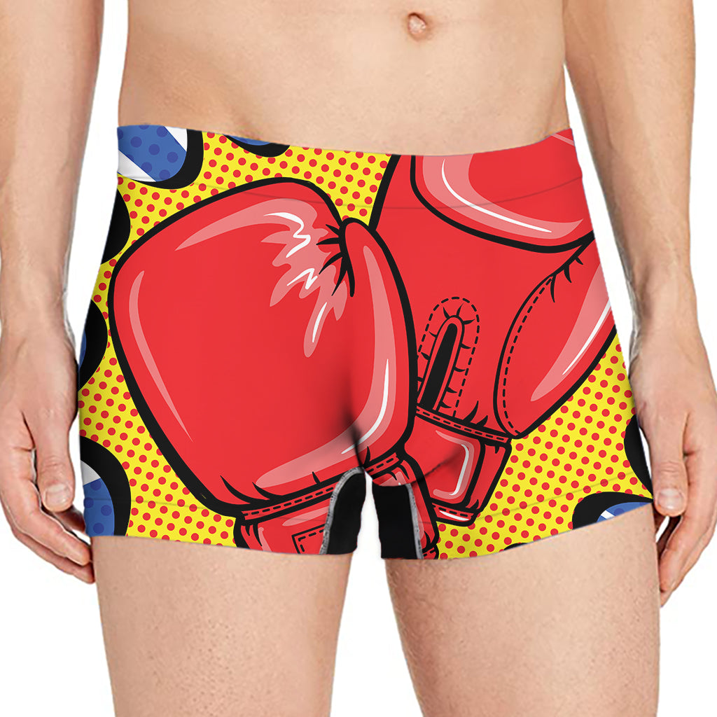 Pop Art Boxing Gloves Print Men's Boxer Briefs