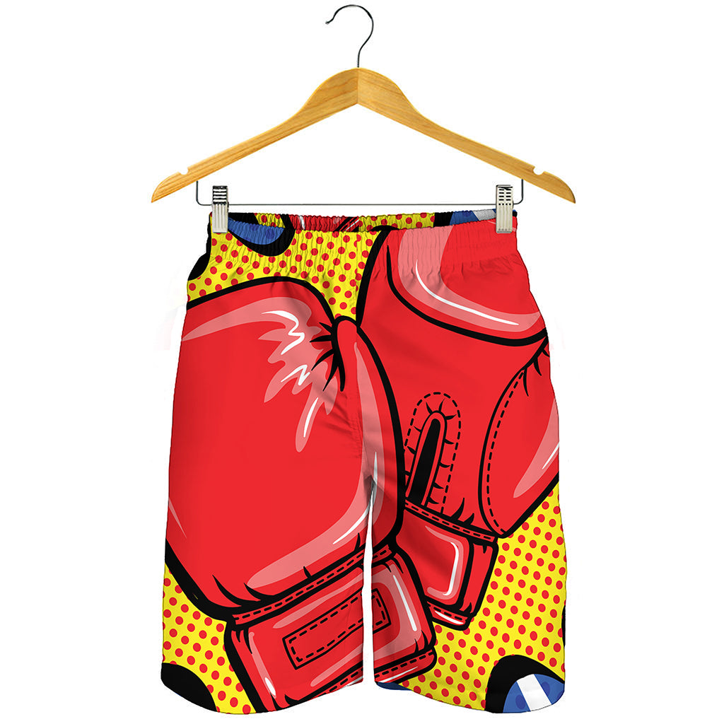Pop Art Boxing Gloves Print Men's Shorts