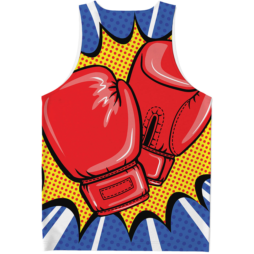 Pop Art Boxing Gloves Print Men's Tank Top