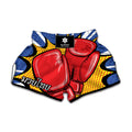 Pop Art Boxing Gloves Print Muay Thai Boxing Shorts