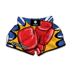 Pop Art Boxing Gloves Print Muay Thai Boxing Shorts
