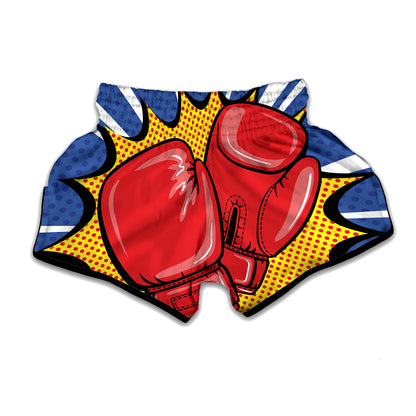 Pop Art Boxing Gloves Print Muay Thai Boxing Shorts