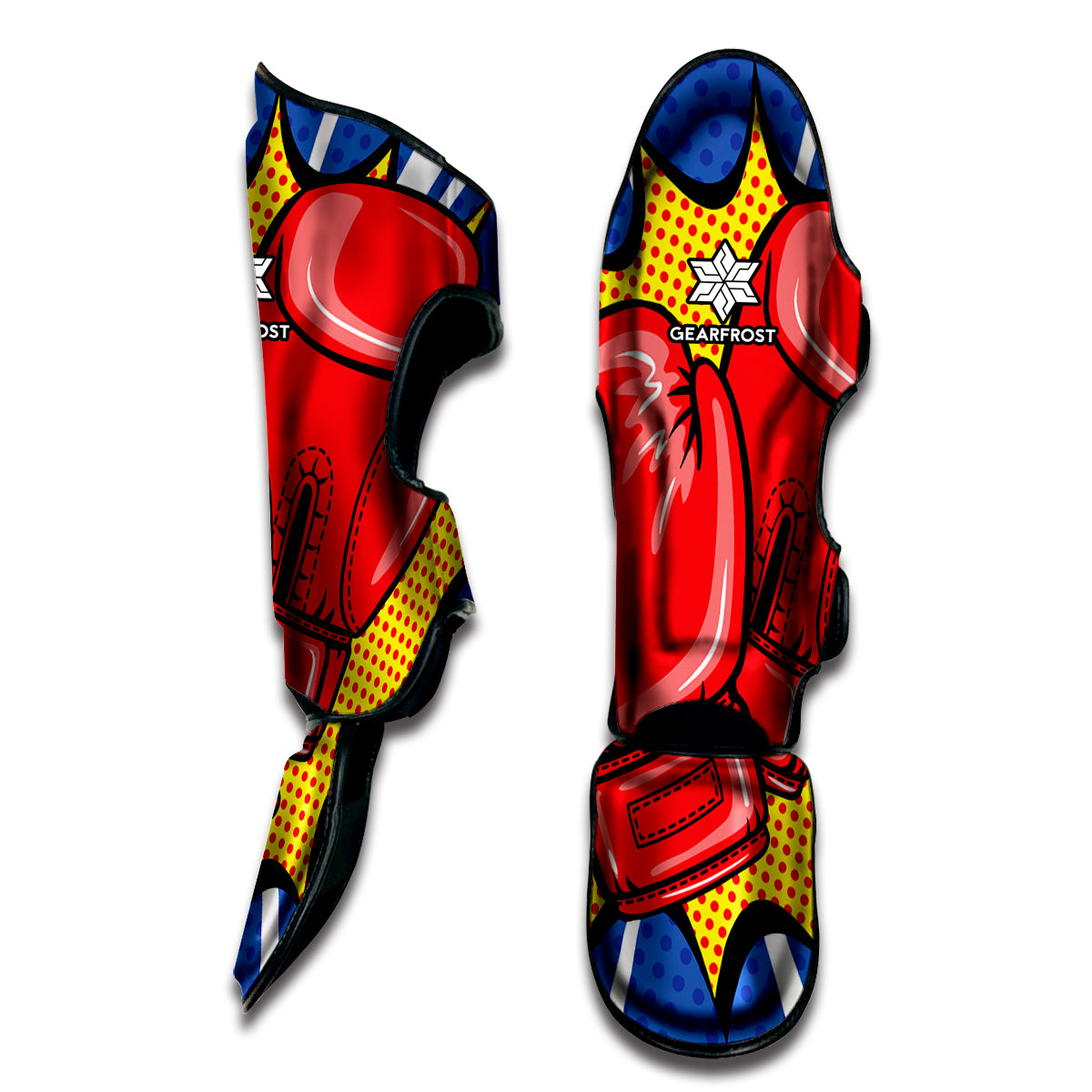 Pop Art Boxing Gloves Print Muay Thai Shin Guard