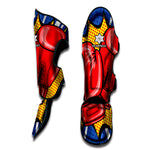 Pop Art Boxing Gloves Print Muay Thai Shin Guard