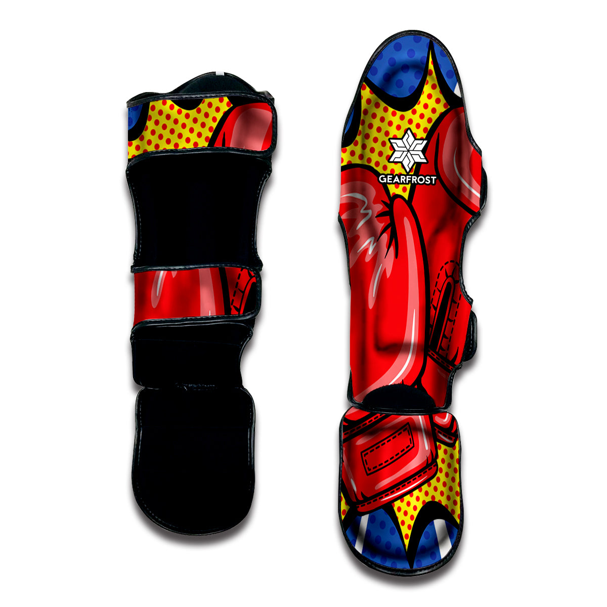 Pop Art Boxing Gloves Print Muay Thai Shin Guard