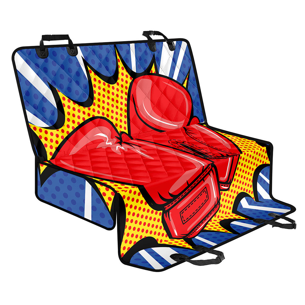 Pop Art Boxing Gloves Print Pet Car Back Seat Cover