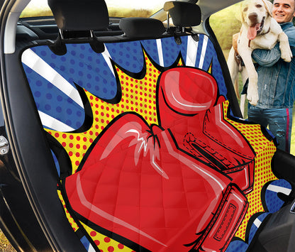 Pop Art Boxing Gloves Print Pet Car Back Seat Cover