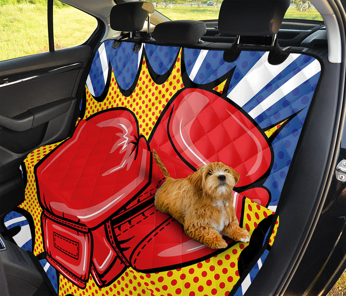 Pop Art Boxing Gloves Print Pet Car Back Seat Cover