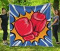 Pop Art Boxing Gloves Print Quilt