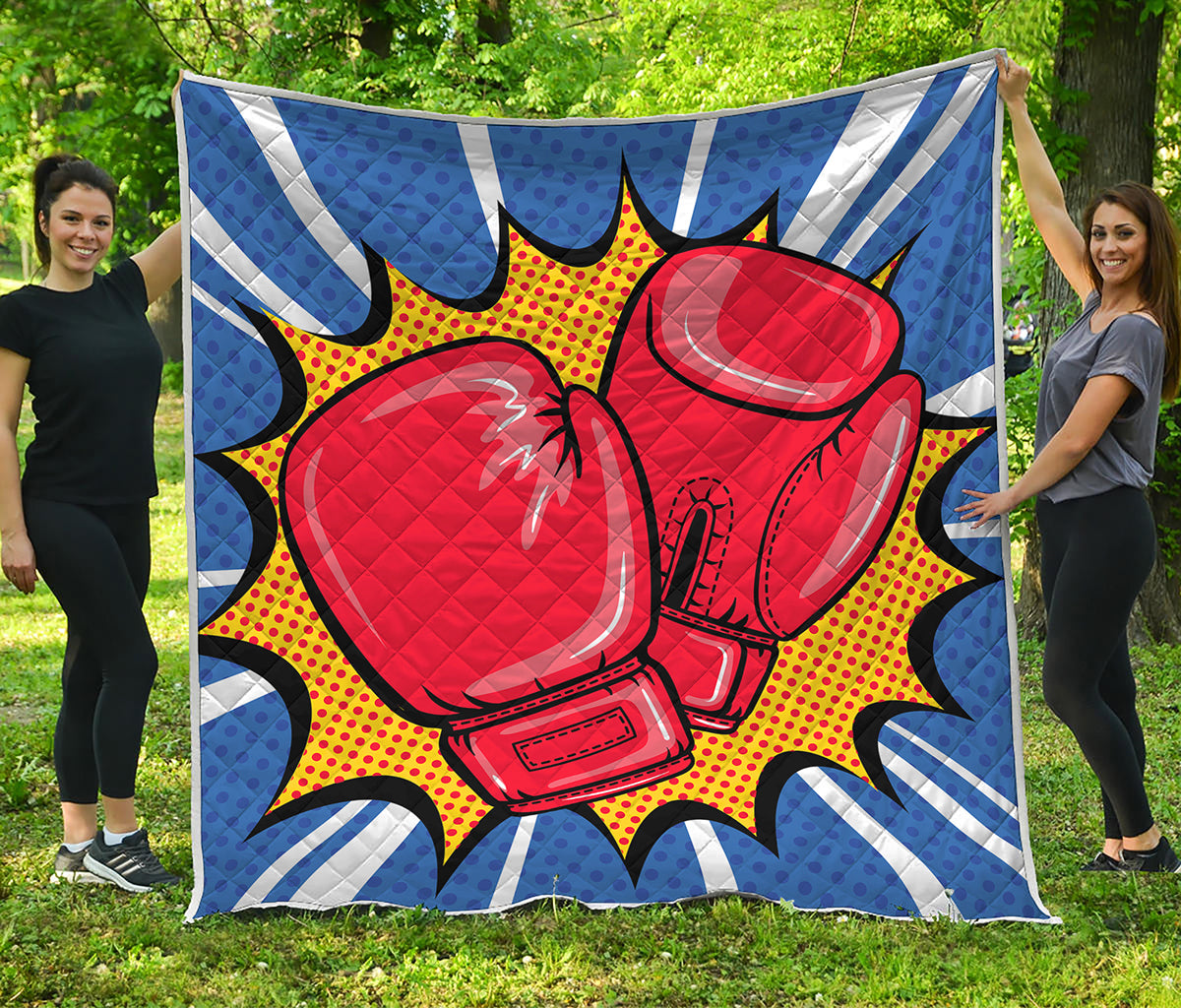 Pop Art Boxing Gloves Print Quilt