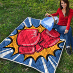 Pop Art Boxing Gloves Print Quilt