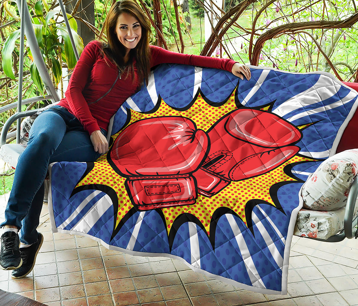 Pop Art Boxing Gloves Print Quilt