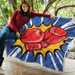 Pop Art Boxing Gloves Print Quilt