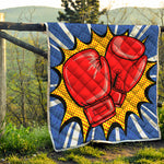Pop Art Boxing Gloves Print Quilt