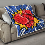 Pop Art Boxing Gloves Print Quilt