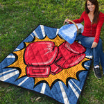 Pop Art Boxing Gloves Print Quilt