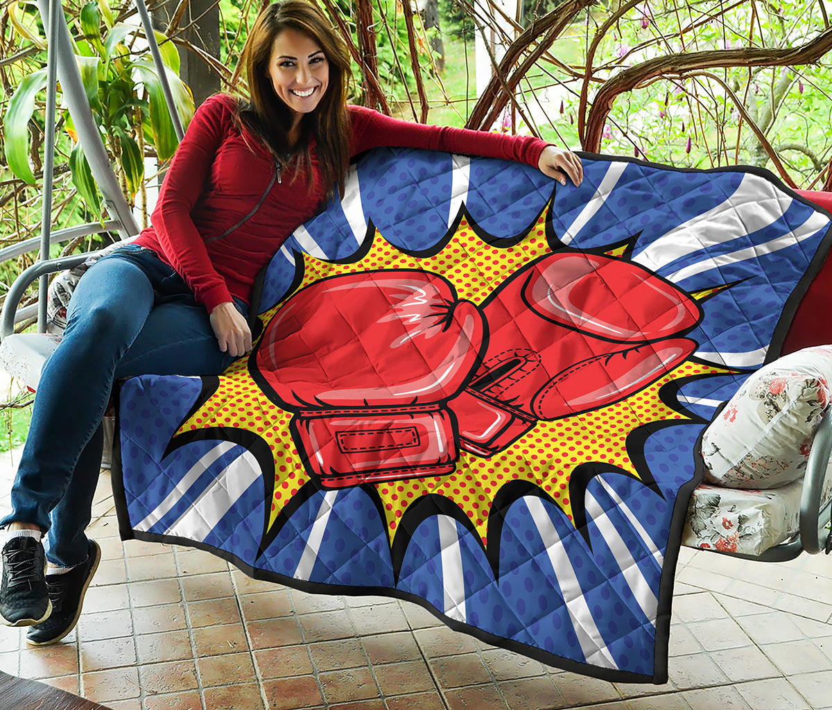 Pop Art Boxing Gloves Print Quilt