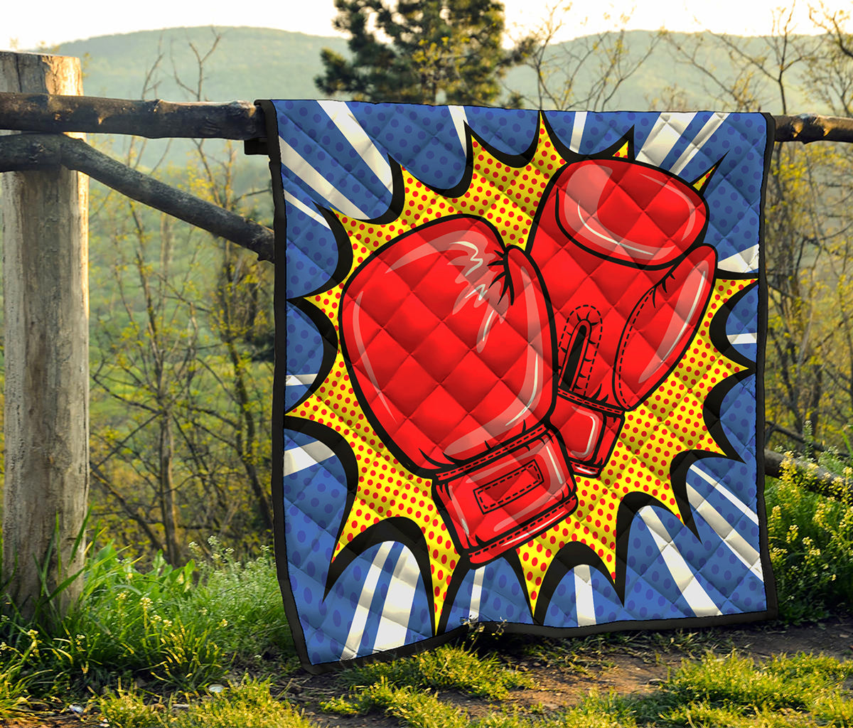 Pop Art Boxing Gloves Print Quilt