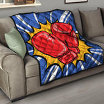 Pop Art Boxing Gloves Print Quilt
