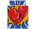 Pop Art Boxing Gloves Print Quilt Bed Set