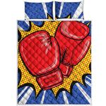Pop Art Boxing Gloves Print Quilt Bed Set