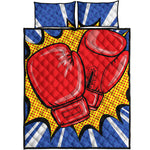 Pop Art Boxing Gloves Print Quilt Bed Set