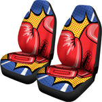 Pop Art Boxing Gloves Print Universal Fit Car Seat Covers