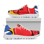 Pop Art Boxing Gloves Print White Sneakers