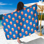 Popcorn Box Pattern Print Beach Sarong Wrap