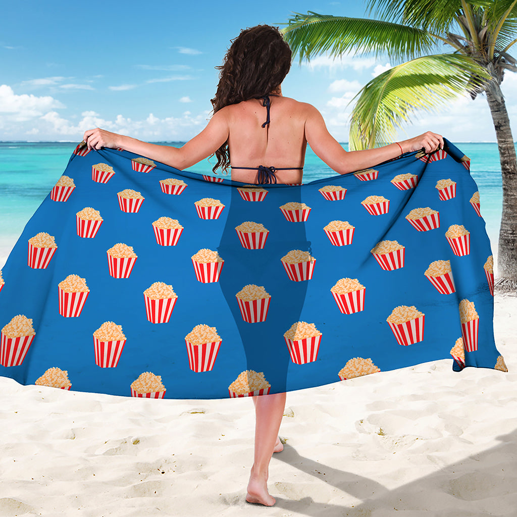Popcorn Box Pattern Print Beach Sarong Wrap