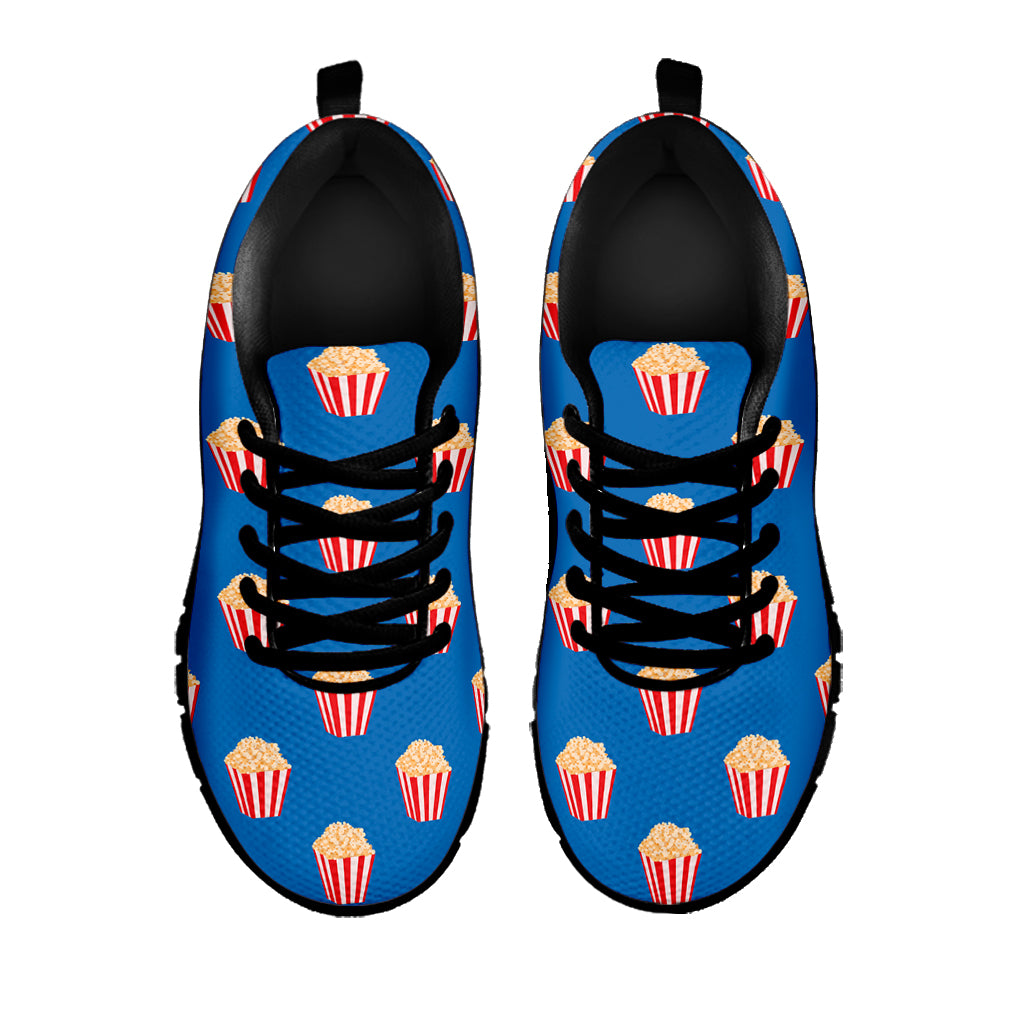 Popcorn Box Pattern Print Black Sneakers