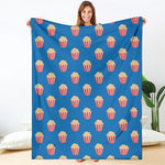 Popcorn Box Pattern Print Blanket