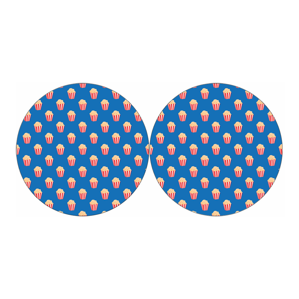 Popcorn Box Pattern Print Car Coasters