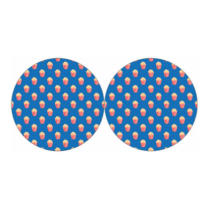 Popcorn Box Pattern Print Car Coasters