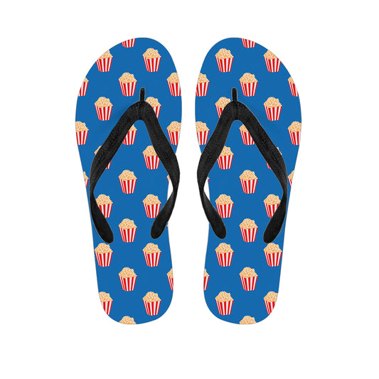 Popcorn Box Pattern Print Flip Flops