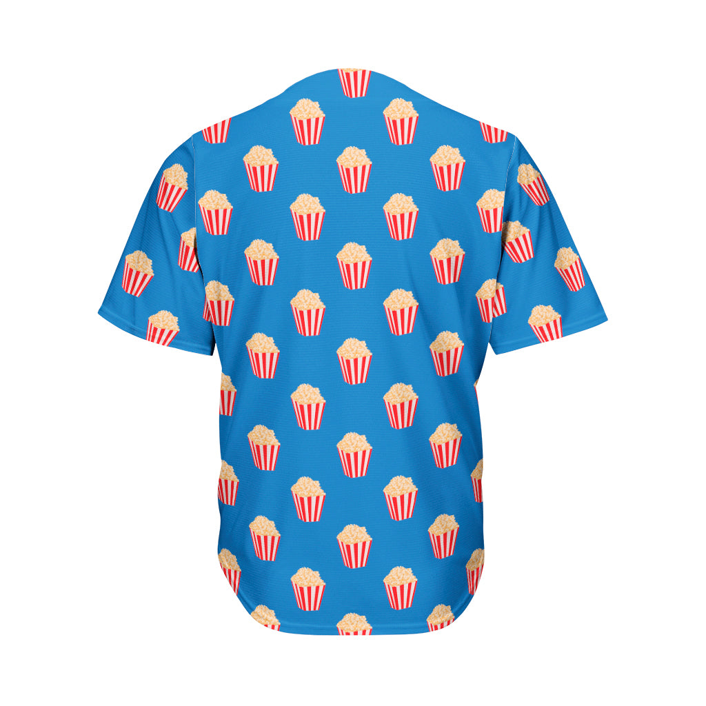 Popcorn Box Pattern Print Men's Baseball Jersey