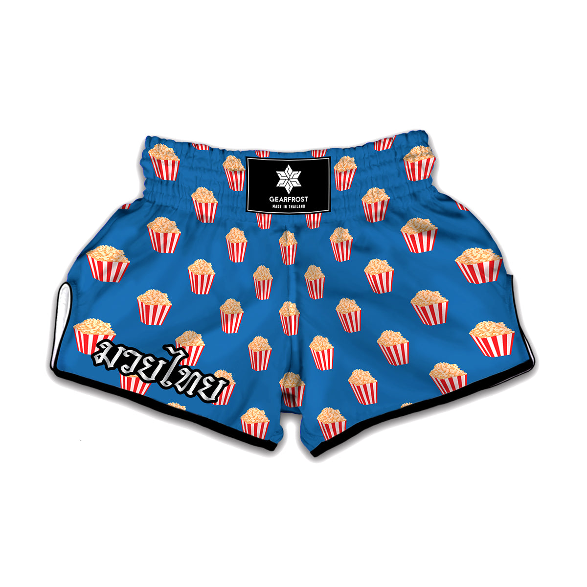 Popcorn Box Pattern Print Muay Thai Boxing Shorts