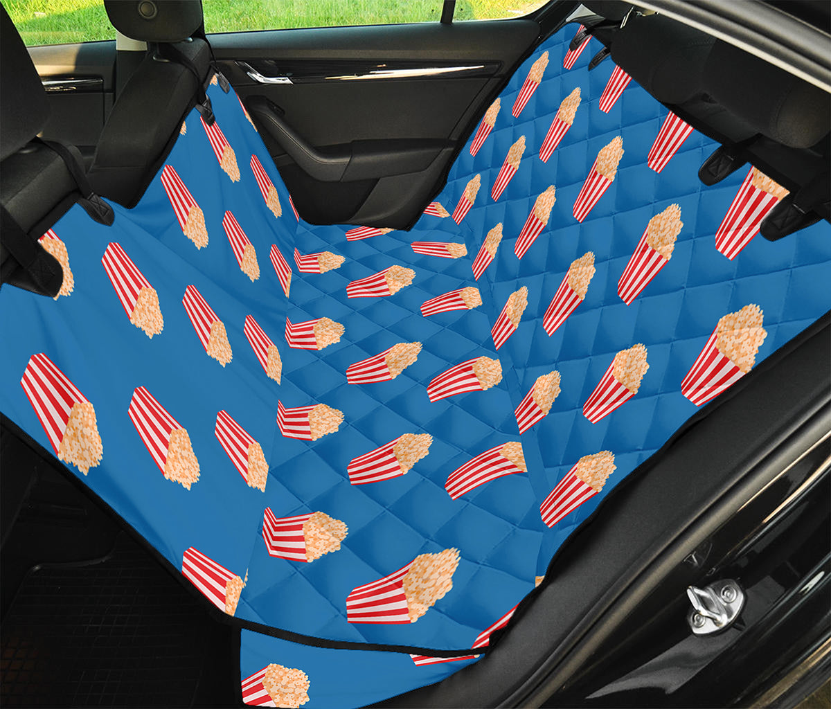 Popcorn Box Pattern Print Pet Car Back Seat Cover