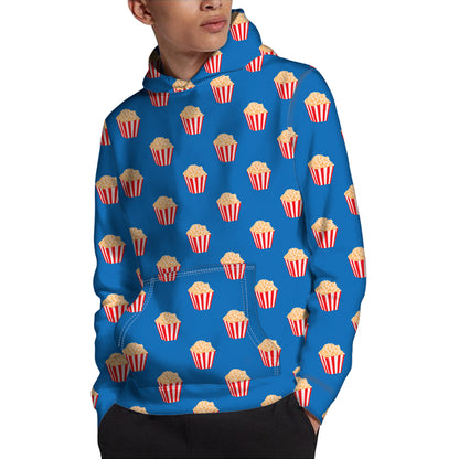 Popcorn Box Pattern Print Pullover Hoodie
