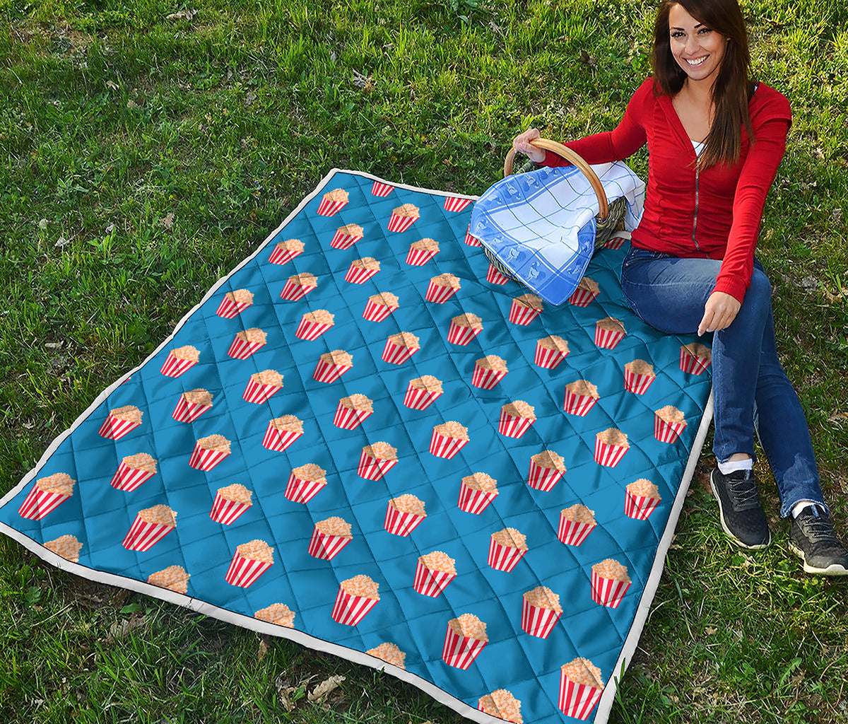 Popcorn Box Pattern Print Quilt