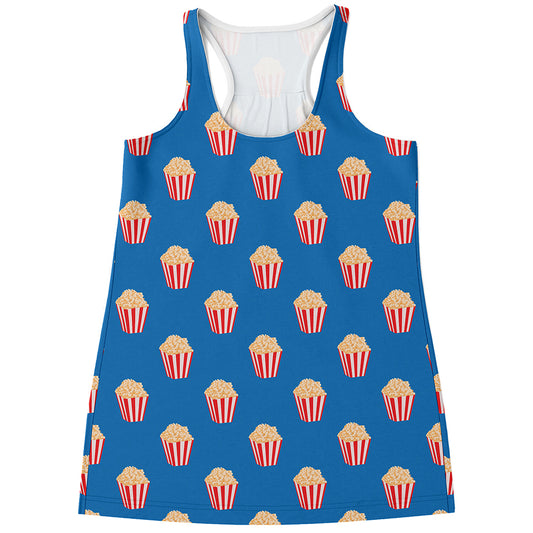 Popcorn Box Pattern Print Women's Racerback Tank Top