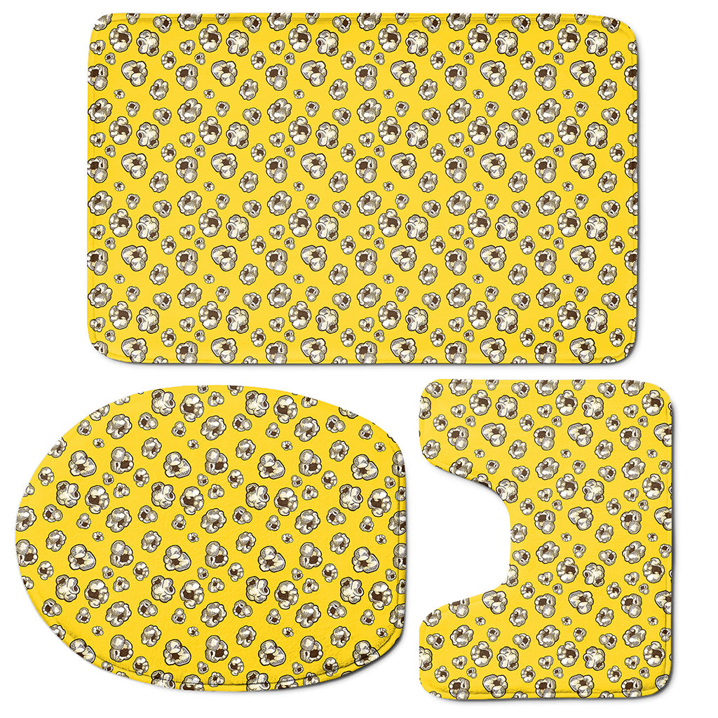 Popcorn Pattern Print 3 Piece Bath Mat Set